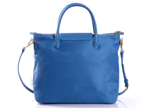 2014 Prada tessuto nylon shopper tote bag BN2107 blue